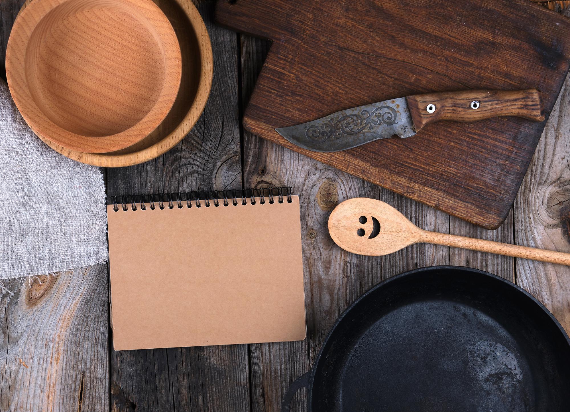 sample menu spread on wooden table